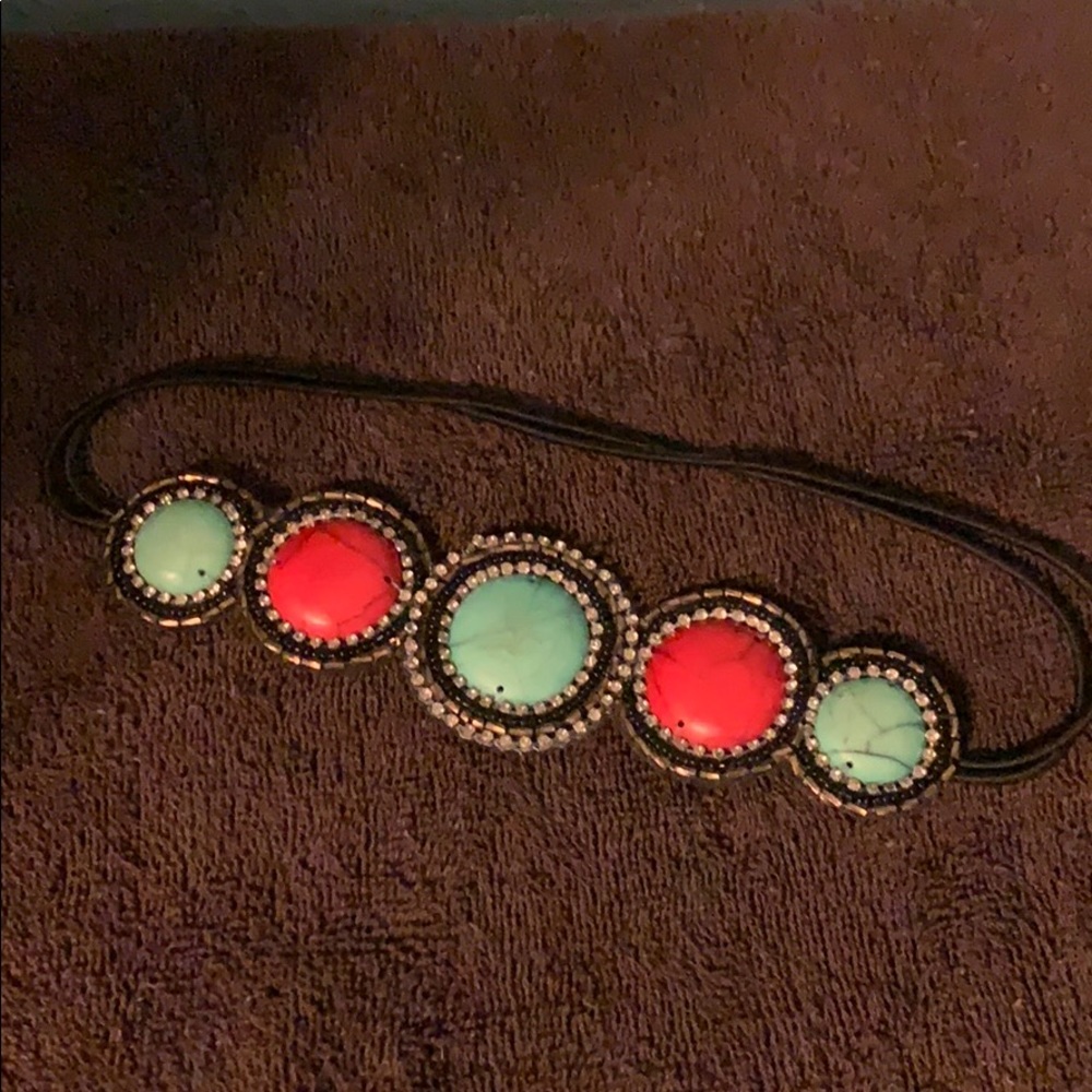 Faux turquoise hair band